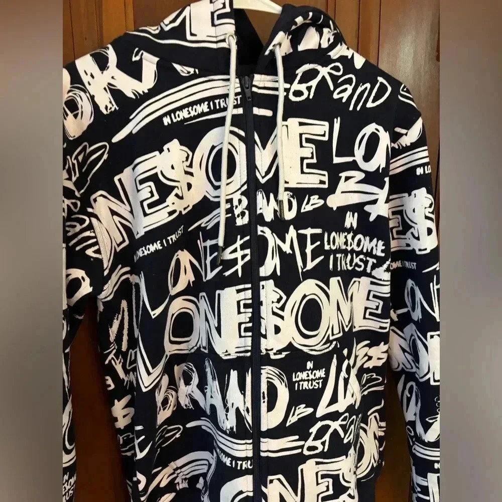 Lone$ome graffiti jacket based out of Cincinnati size Medium great quality thick